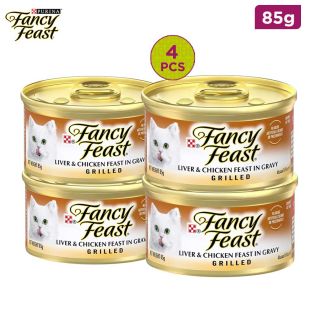 Fancy Feast Grilled Liver & Chicken Gourmet Cat Food 4 x 85g