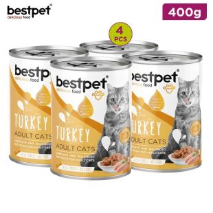 Bestpet Turkey in Gravy Wet food 4 x 400g 