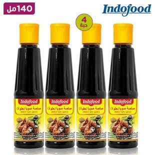 إندوفود - صلصة الصويا الحلوة الخفيفة 140 مل × 4