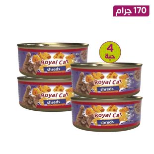  رويال - طعام للقطط شريدز ديك رومي وجبن في صلصة 170 جم × 4