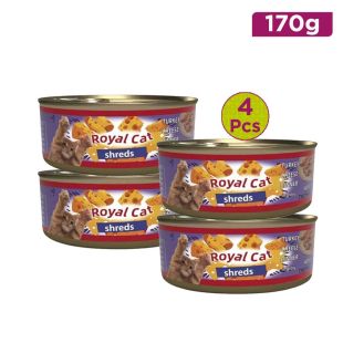 Royal Cat Shreds Turkey Sheese Dinner in Gravy 170g x 4