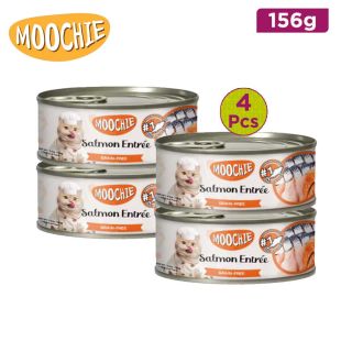 Moochie Cat Food Grain Free Tuna & Salmon Entree 156g x 4