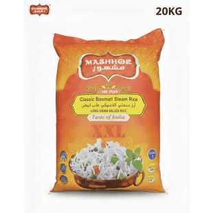 Mashhor Classic Basmati Steam Rice 20 Kg