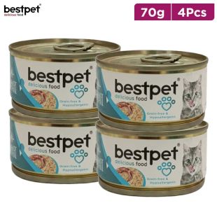 Bestpet Shredded Chicken+Calamari in broth 70g
