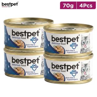 Bestpet Shredded Chicken+Mussels in broth 70g
