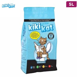 Kiki Kat Clumping Cat Litter Activated Carbon – 5 L
