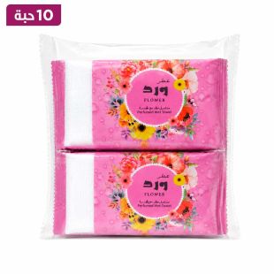 مناديل مبللة معطرة برائحة الزهور – 10 قطع