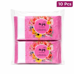 Flower Perfumed Wet Towel &ndash; 10 Pcs