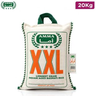 AMMA XXL Long Grain Indian Basmati Rice 20Kg