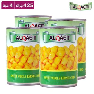 القائم – ذرة حلوة كاملة الحبوب معلبة – 425 جرام × 4