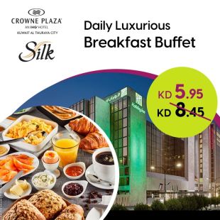  Enjoy Breakfast Buffet from Silk Restaurant Crowne Plaza