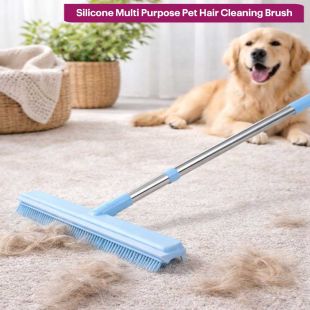 فرشاة سيليكون متعددة الاستخدامات لإزالة شعر الحيوانات والأوساخ