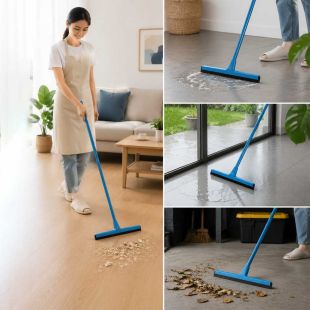 Premium Care Rubber Floor Squeegee with Handle
