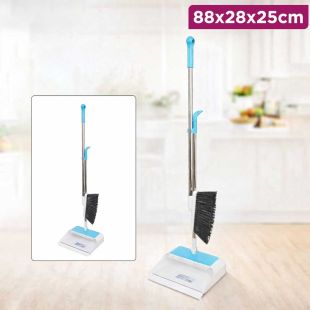 Cleaning Broom and Dustpan Set with Long Handle