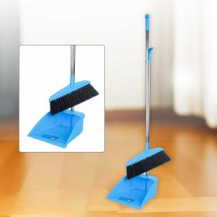 Broom and Dustpan Set with Stainless Steel Handle