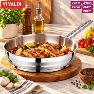 Jumbo Stainless Steel Frypan by Vivaldi
