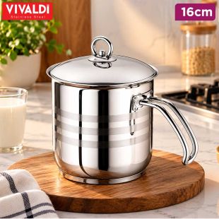Stainless Steel Aster Milk Pot 16 cm by Vivaldi