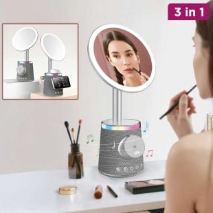 3-in-1 Makeup Mirror with Speaker and Wireless Charging by SIA