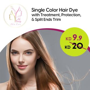 Hair Coloring in One Color With Treatment + Protection + Trimming of Ends at Hi Beauty Skin Care Salon