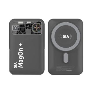 10000mAh Magnetic Power Bank with RGB Cooling Fan and Aluminum Alloy Stand 20W by SIA