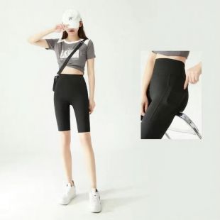 Skinny Joggers Shorts with Pockets For Women