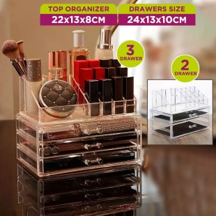 Transparent Cosmetics Box With Drawers