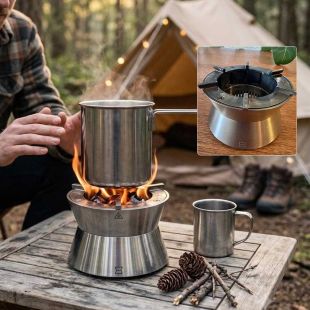 Mini Stainless Steel Wood-Burning Stove