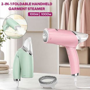 2 in 1 Foldable Handheld Garment Steamer 1000W 100ml