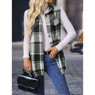 جاكيت كارو بدون أكمام للسيدات