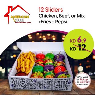 Mix Slider Burger 12 Pcs from -American House Restaurant