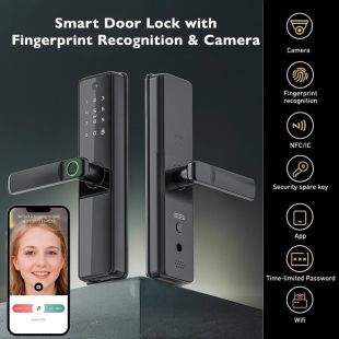 Smart Door Lock with Fingerprint Recognition and Camera
