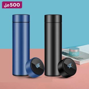 مطارة ذكية بشاشة LED لعرض درجة الحرارة 500 مل مع قاعدة مضادة للانزلاق