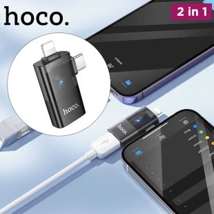 HOCO UA36E OTG 2 in 1 Converter Lightning and Type-C to USB-A