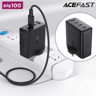 شاحن حائط GaN مع 4 منافذ بقوة 100 واط من Acefast