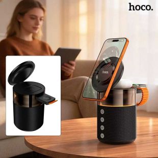 شاحن لاسلكي مغناطيسي 4 في 1 مع سماعة من Hoco