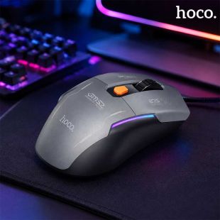 ماوس ألعاب سلكي بدقة 12800 DPI بإضاءة RGB من Hoco