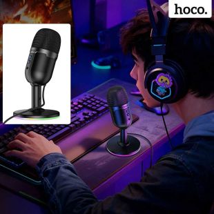 ميكروفون مكتبي بإضاءة RGB من Hoco