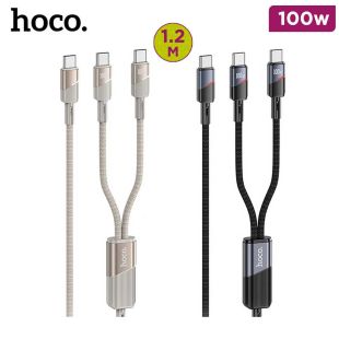 Hoco 2 in 1 Type-C to Type-C Data Cable 100W