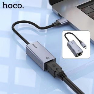 محول إيثرنت بسرعة 1000 ميجابت في الثانية من USB-C إلى RJ45 من Hoco