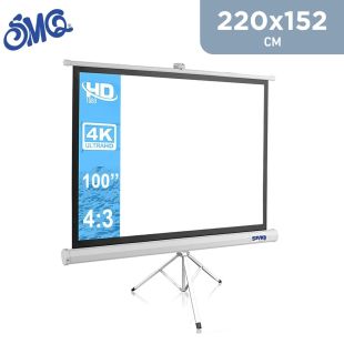 SMQ 100-Inch Projector Screen with Tripod Stand and Carry Bag
