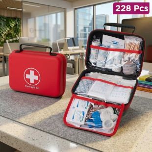 Portable Waterproof First Aid Kit 228 Pcs