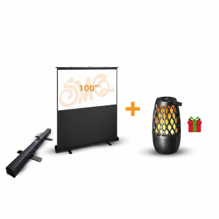 شاشة عرض أرضية 100 بوصة (250 × 175 سم) + سماعات مضادة للماء من SMQ