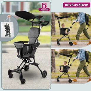 Cabin Foldable Baby Stroller with Safety Fence