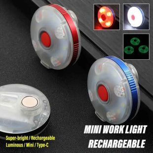 مصباح تخييم دائري قابل لإعادة الشحن LED مع علاقة