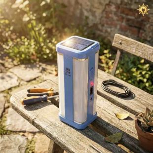 مصباح يدوي بالطاقة الشمسية متنقل قابل لإعادة الشحن