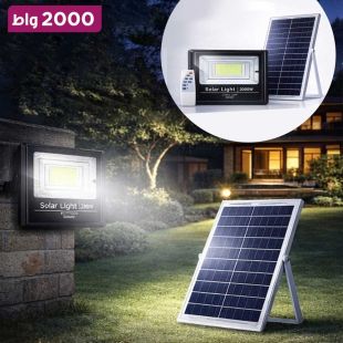 كشاف LED بالطاقة الشمسية 2000 واط مع ريموت