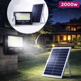2000W Solar LED Flood Light with Remote