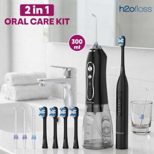 300ml Rechargeable Water Flosser and Toothbrush by H2ofloss