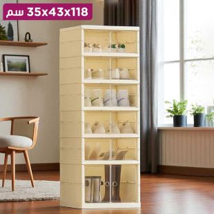 منظم أحذية قابل للطي 6 طبقات 118×43×35 سم
