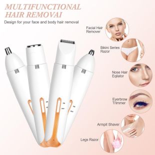 ماكينة حلاقة لاسلكية للجسم والوجه للسيدات 4 في 1